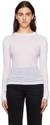 BITE White Crewneck Long Sleeve T-Shirt