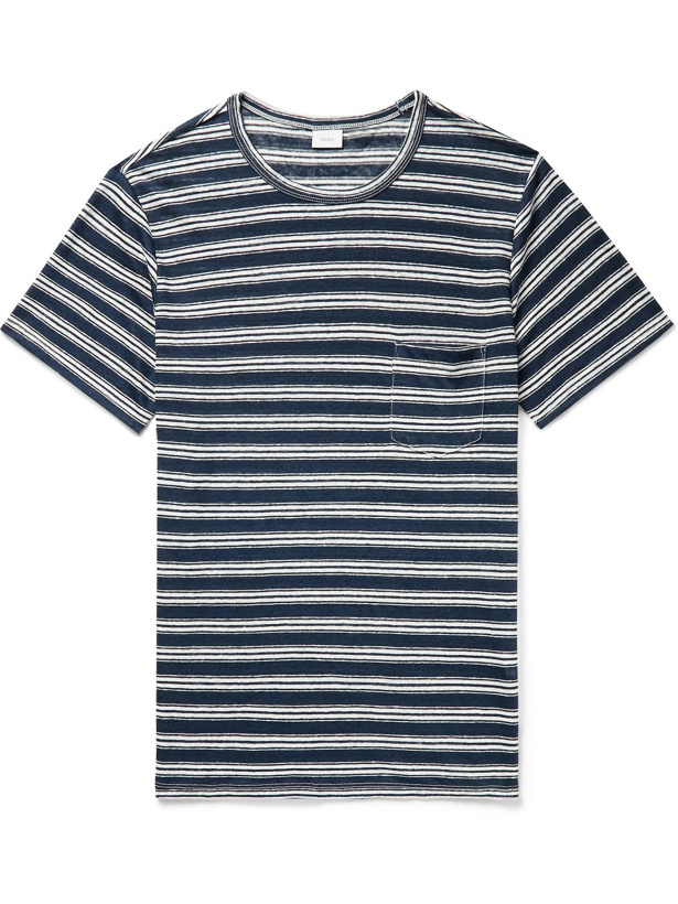 Photo: ONIA - Chad Striped Linen T-Shirt - Blue
