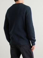 Nudie Jeans - August Ribbed Cotton Sweater - Blue