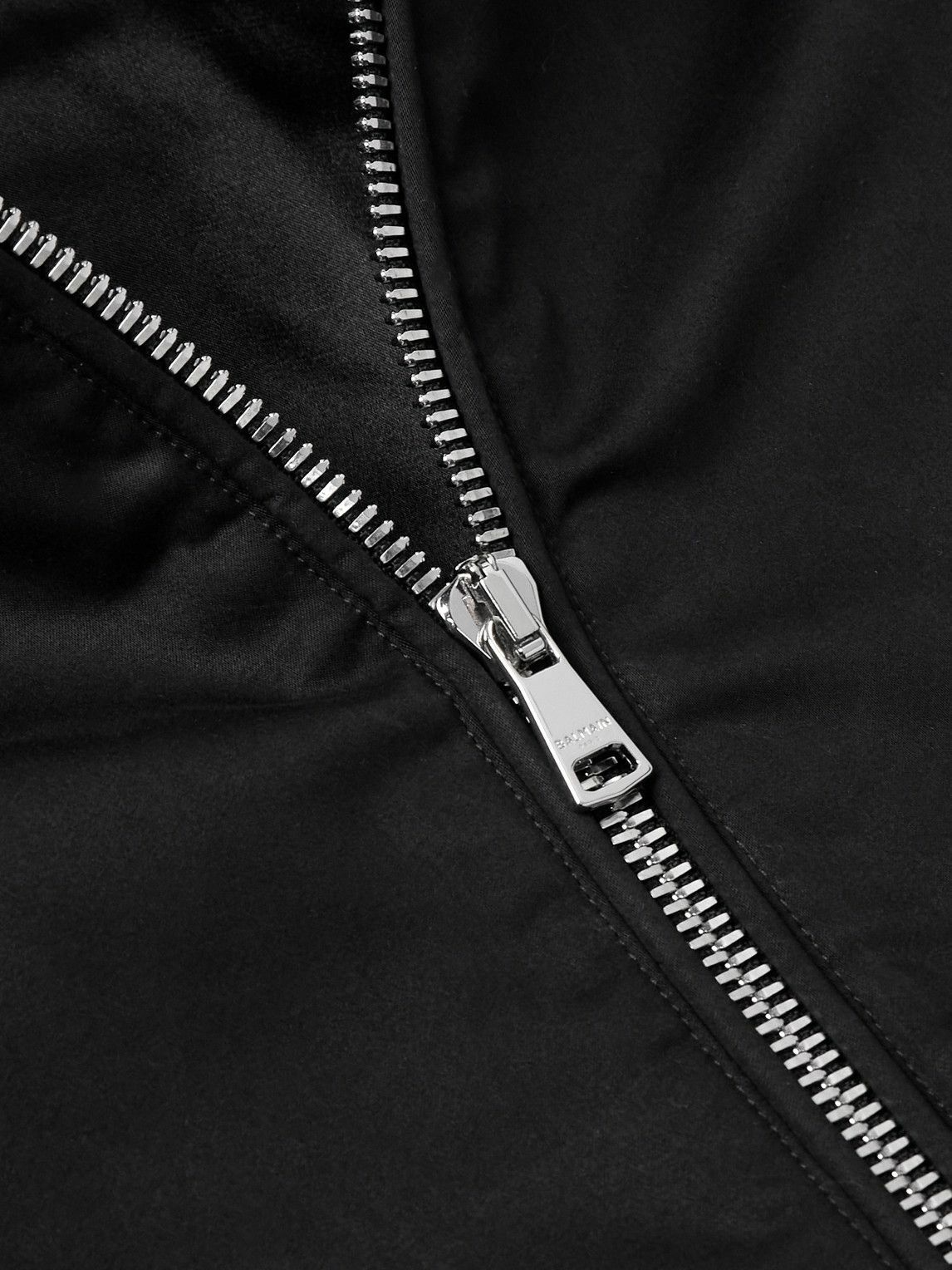 Balmain - Cotton-Blend Jersey Bomber Jacket - Black
