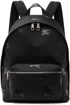 Burberry Black Equestrian Knight Backpack