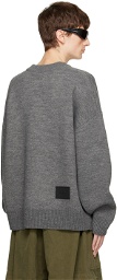 We11done Gray Jacquard Sweater