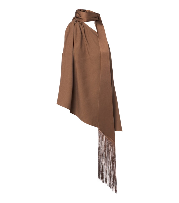 Photo: Taller Marmo Astor scarf-detail crêpe cady top