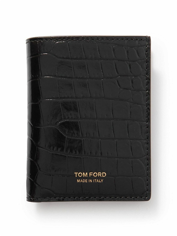 Photo: TOM FORD - Croc-Effect Leather Bifold Cardholer