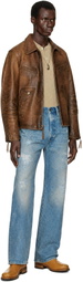 RRL Blue Straight-Leg Jeans