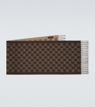 Gucci GG fringed cashmere scarf