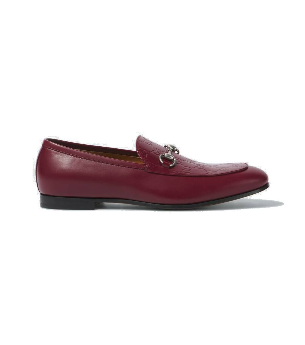 Gucci Red Brixton Horsebit lemax Loafers