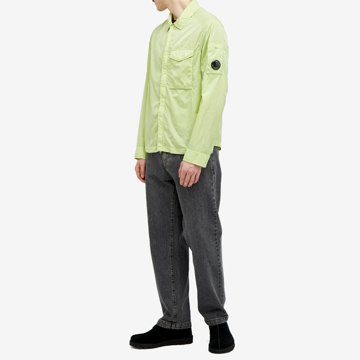 C.P. Company Men's Chrome-R Pocket Overshirt in White Pear C.P.
