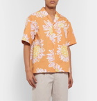 Jacquemus - Jean Camp-Collar Printed Cotton-Poplin Shirt - Orange