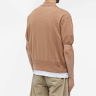 FrizmWORKS Men's Airly Short Sleeve Knit Cardigan in Latte