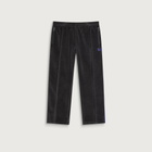 Needles Men's Velour Narrow Track Pants in Charcoal