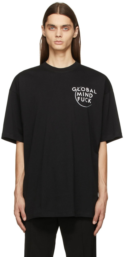 Photo: VETEMENTS Black 'Global Mindfuck' T-Shirt