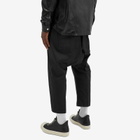 Rick Owens Men's Cropped Drawstring Pants in Black