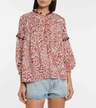 Poupette St Barth Clara leopard-print blouse