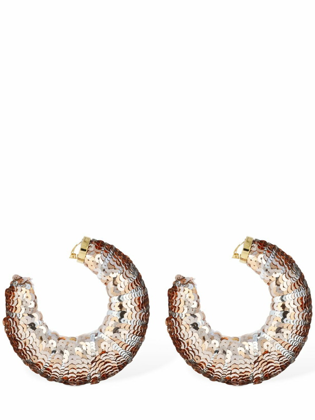 Photo: TOM FORD - Croissant Sequined Big Hoop Earrings