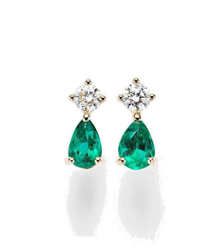 Photo: Anita Ko 18kt gold earrings with emeralds and diamonds