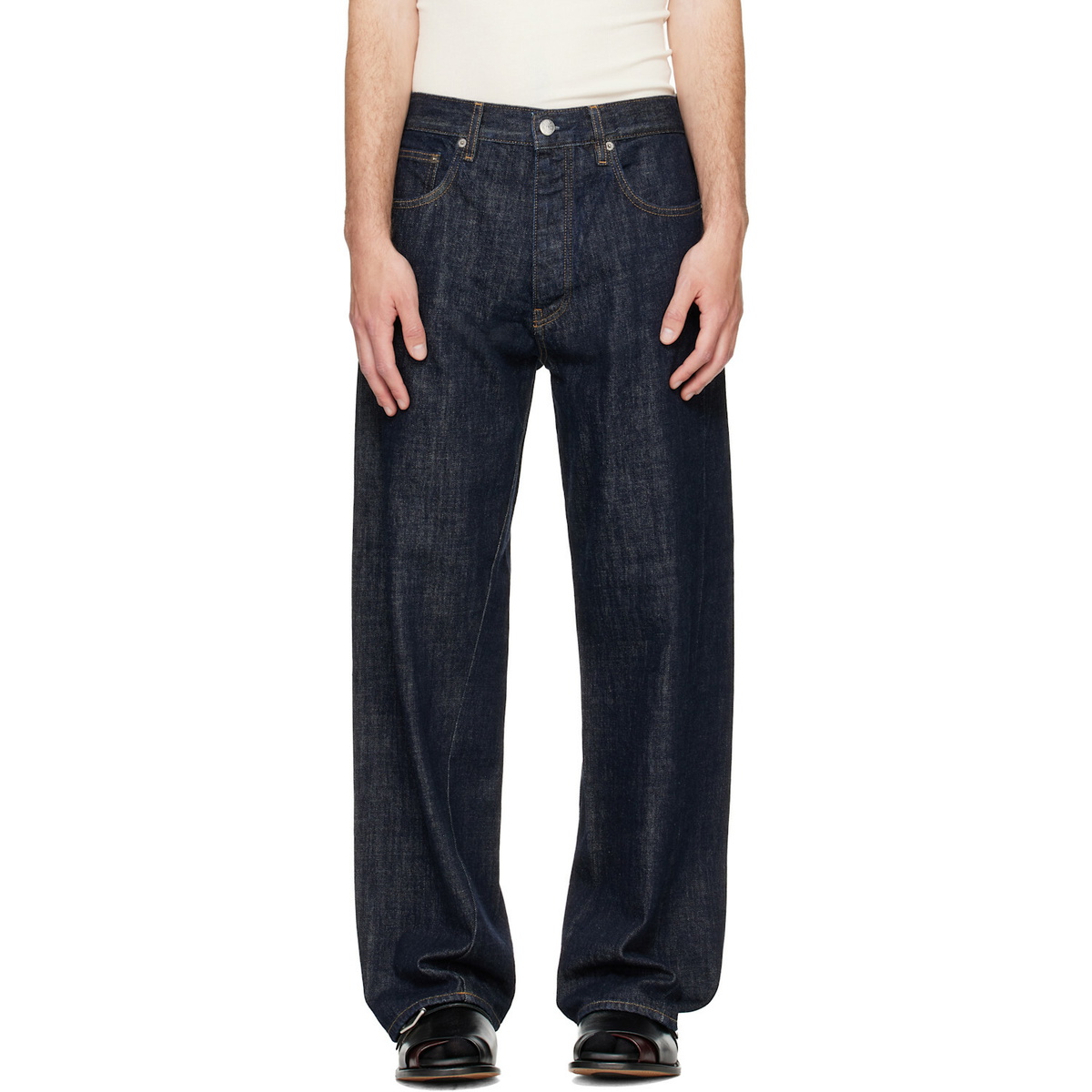 Sunflower Navy Wide Twist Jeans