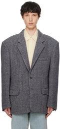 Recto Gray Oversized Blazer