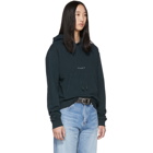 Saint Laurent Green Rive Gauche Hoodie