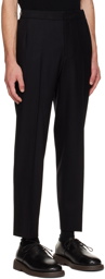 Solid Homme Black Tapered Trousers