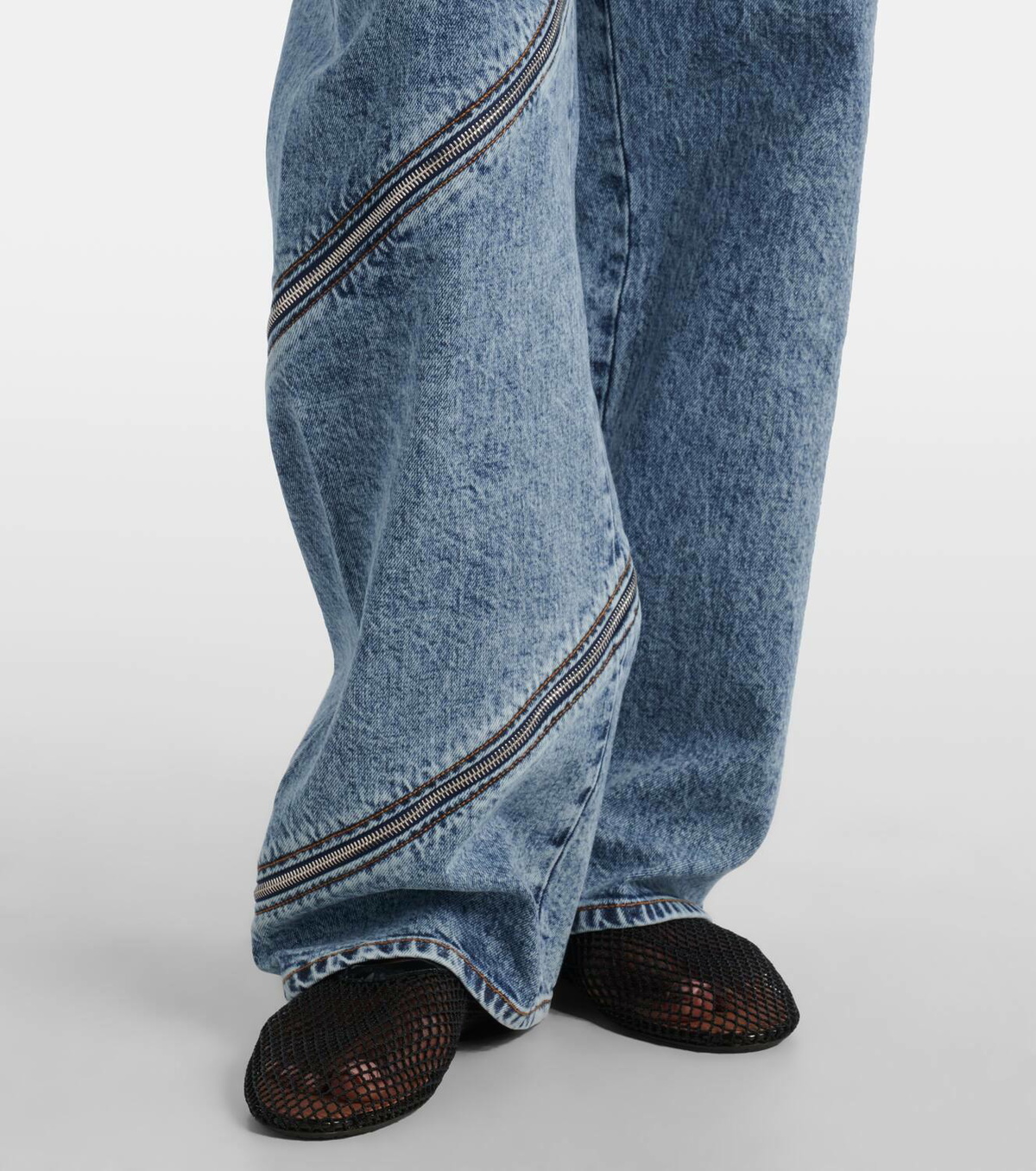 Alaïa Spiral high-rise wide-leg jeans ALAÏA