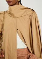 Chloe Scarf-effect Cotton-poplin Trench Coat Beige