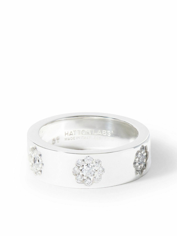 Photo: Hatton Labs - Daisy Silver Cubic Zirconia Ring - Silver
