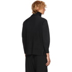 Homme Plisse Issey Miyake Black Pleated Turtleneck