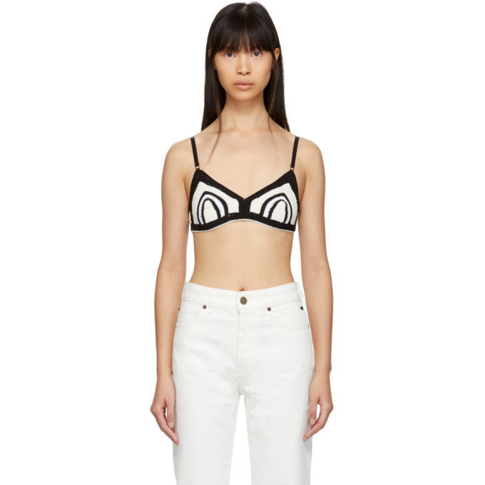 Photo: Helmut Lang White and Black Crochet Bra