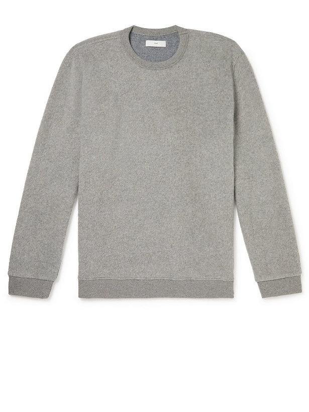 Photo: SSAM - Andy Brushed Cotton and Camel Hair-Blend Sweatshirt - Gray