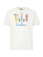 MC2 Saint Barth Man Heavy Cotton T-shirt With Verbier Front Embroidery