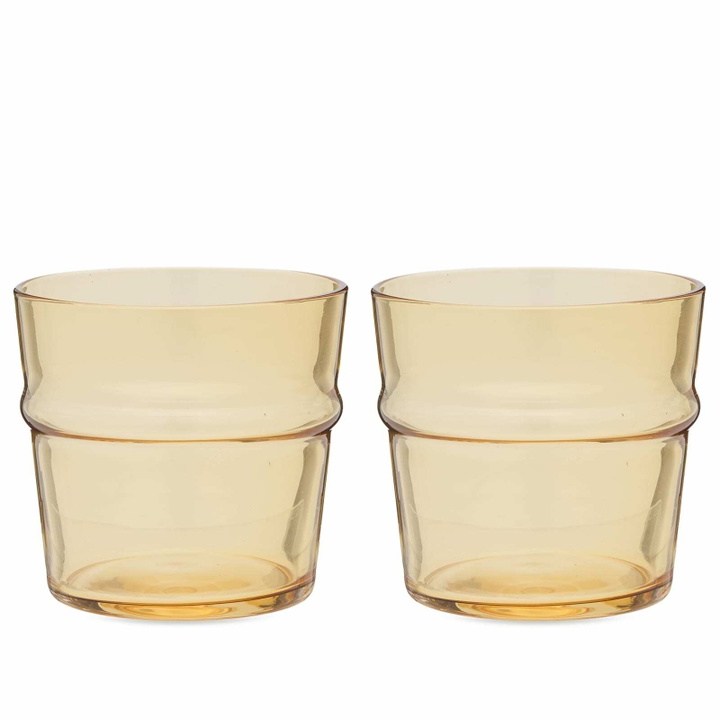 Photo: ferm LIVING Boya Low Glasses - Set of 2 in Yellow 