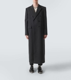 Gucci Web Stripe double-breasted wool overcoat