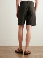 Small Talk - Straight-Leg Cotton-Canvas Shorts - Brown