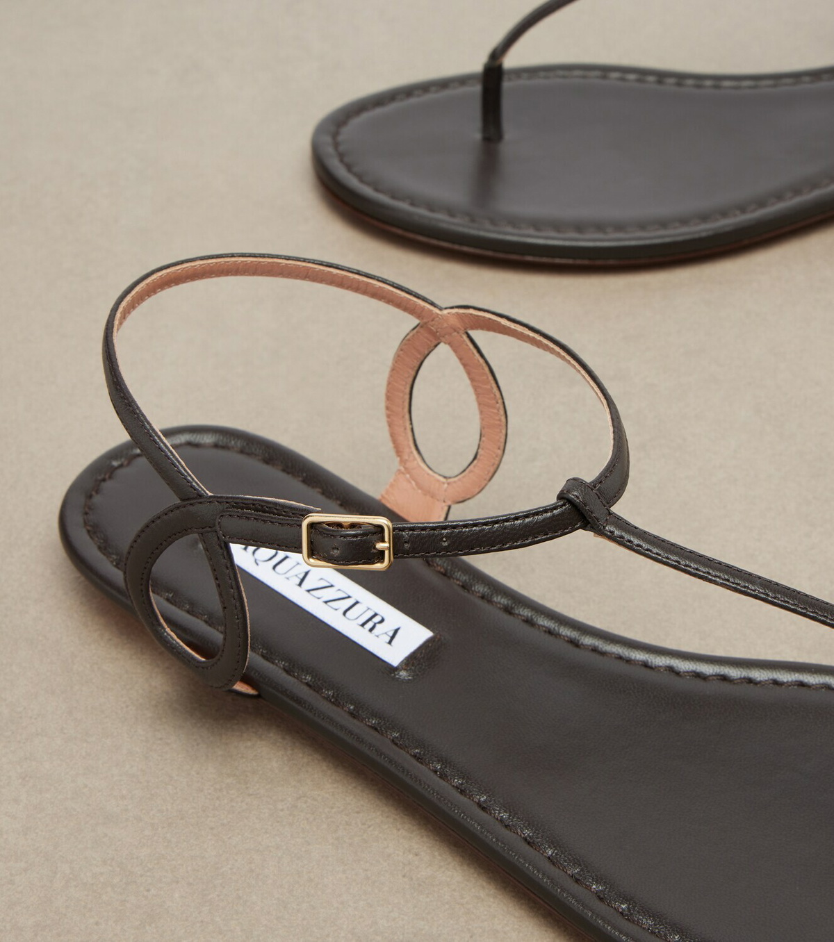 Aquazzura Almost Bare leather thong sandals