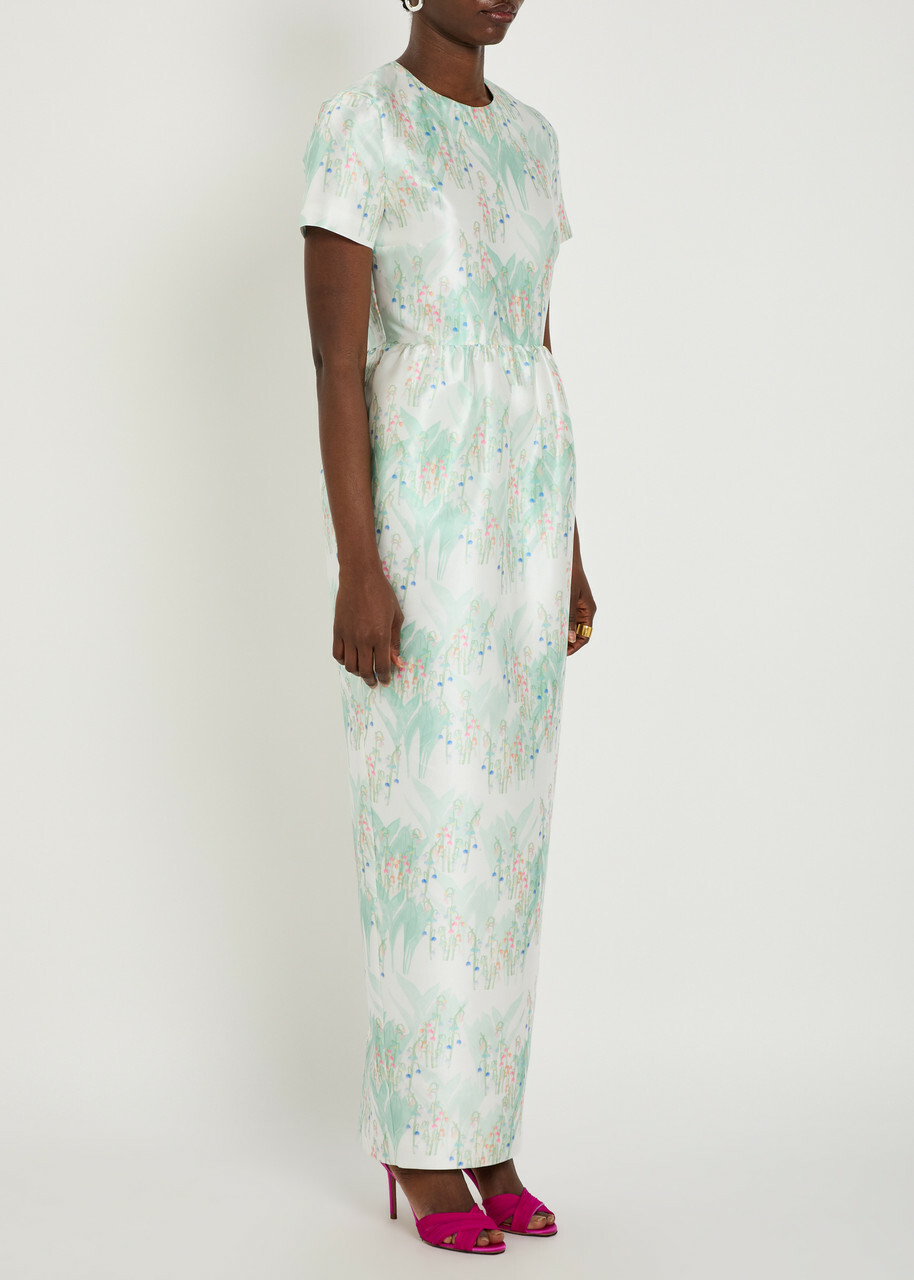 Bernadette Lexi Printed Satin Maxi Dress Multicoloured