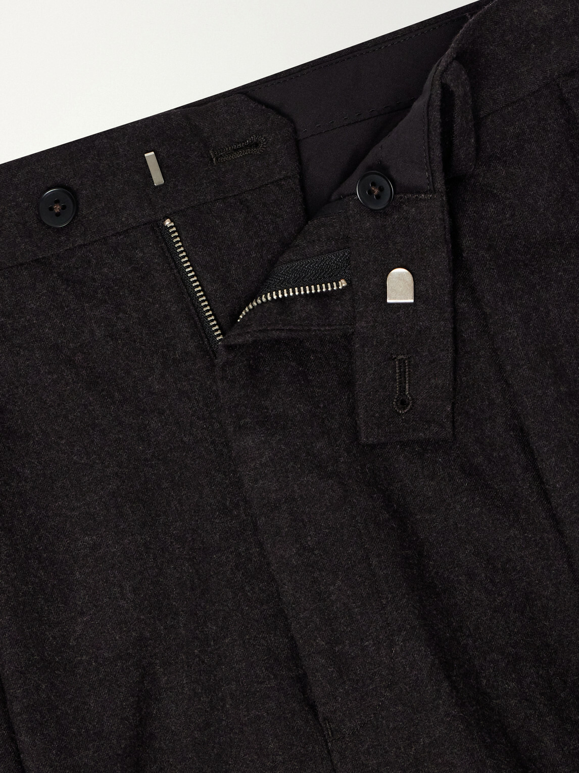 Kaptain Sunshine - Straight-Leg Pleated Wool Trousers - Brown