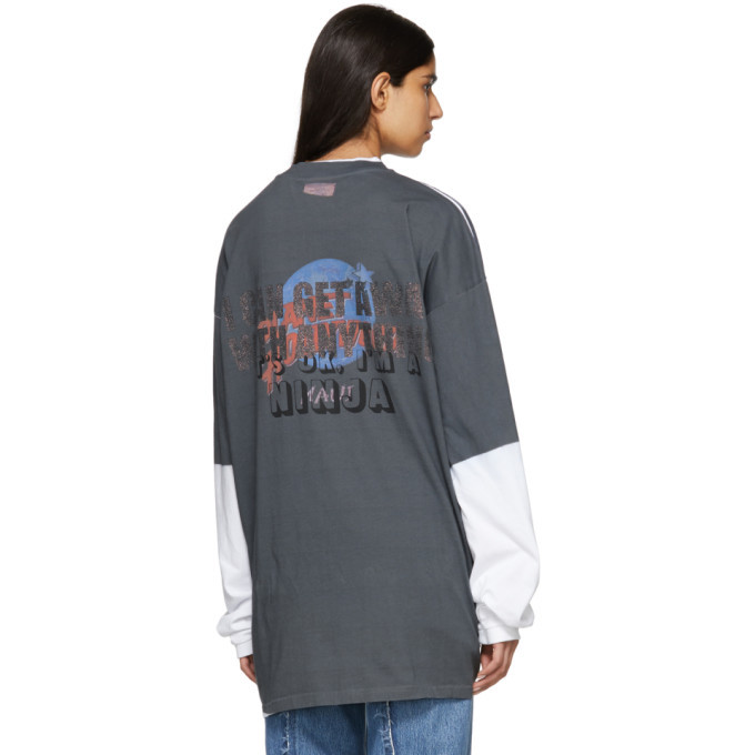 Vetements Blue 98% Naughty 2% Angel Demnas Favorite Long Sleeve T-Shirt