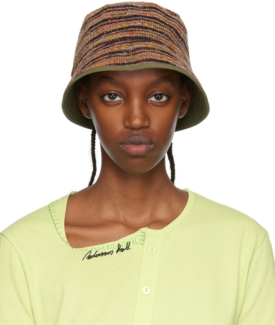 Andersson Bell Green Reversible Benner Bucket Hat Andersson Bell