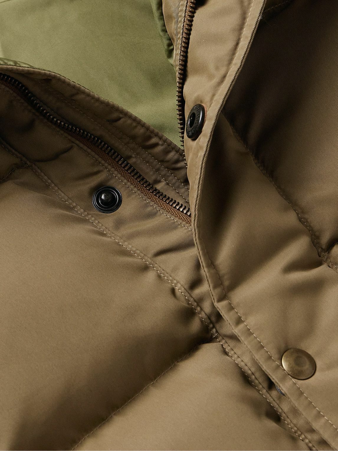 RRL - Ellis Quilted Padded Shell Hooded Jacket - Brown