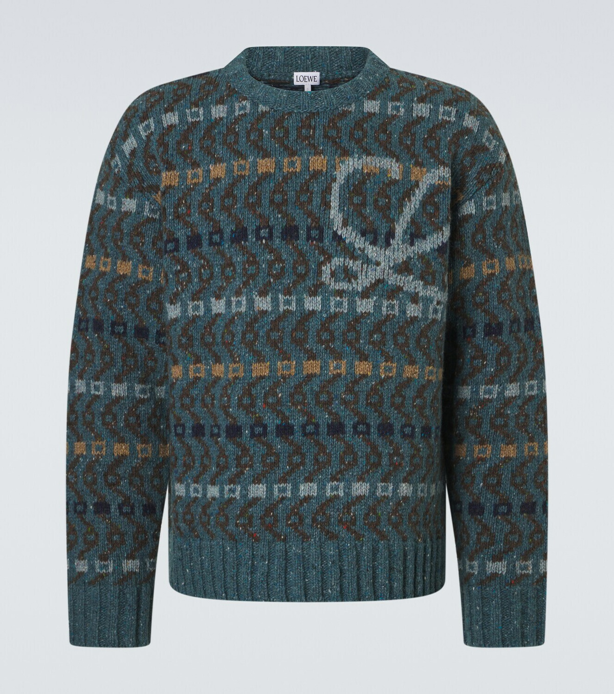 Loewe Logo intarsia wool-blend sweater