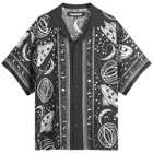 Neighborhood Men's Cosmic Hawaiian Vacation Shirt in Black White