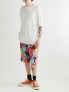 Loewe - Straight-Leg Printed Ribbed Cotton Shorts - Multi