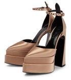 Versace - Aevitas Pointy satin platform pumps