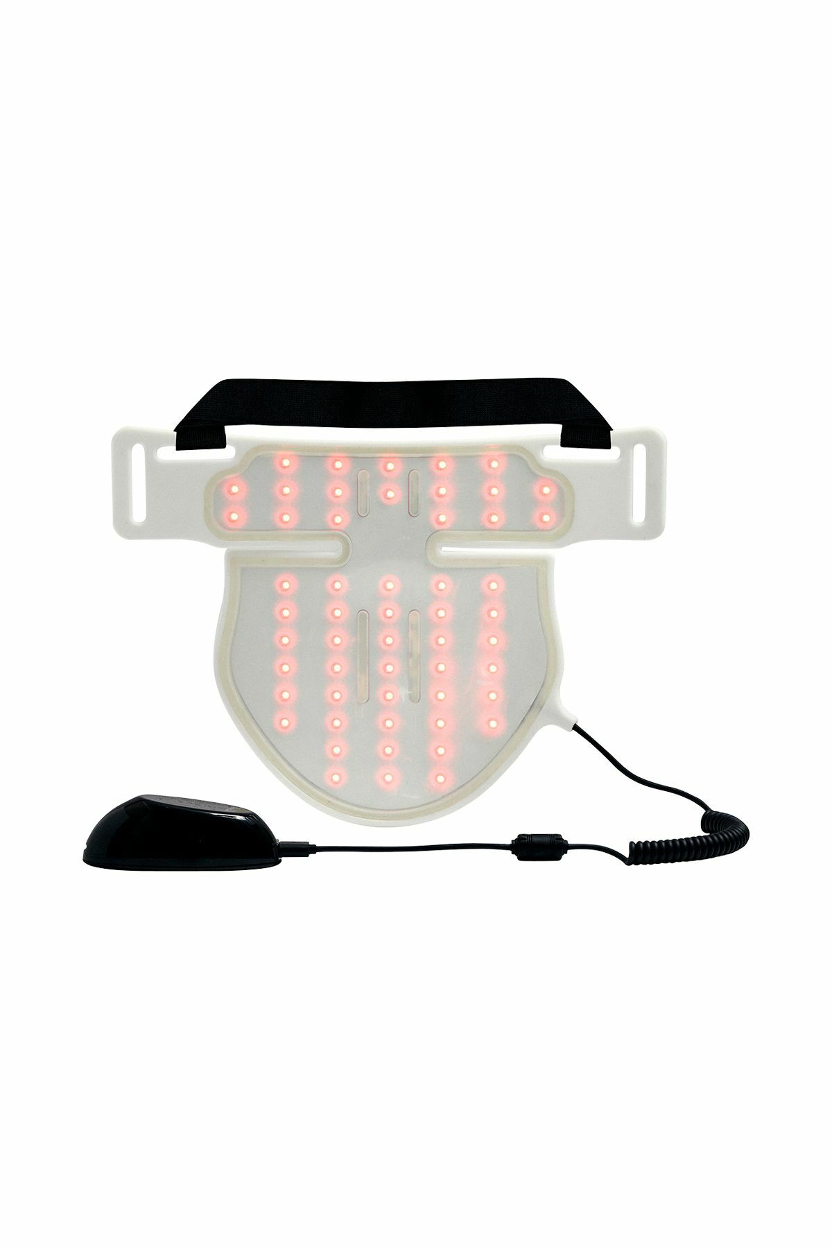 THE LIGHT SALON white eco-leather led neck and décolleté band with red light White