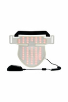 THE LIGHT SALON white eco-leather led neck and décolleté band with red light White