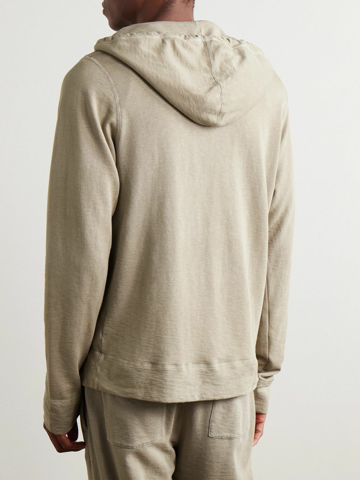 James Perse - Cotton-Jersey Zip-Up Hoodie - Neutrals