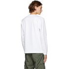 Stone Island White Cotton Long Sleeve T-Shirt