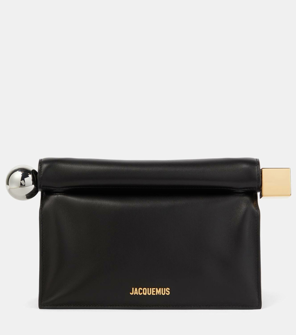【JACQUEMUS】ラ ポシェット ロンド カレ レザー クラッチ Jacquemus La Pochette Rond Carré leather clutch Jacquemus