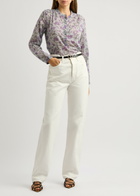 Isabel Marant étoile Maria Printed Cotton Blouse Lilac